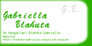 gabriella blahuta business card